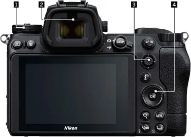  ??  ?? 1
1
3
2
DUAL DIALS
Front and rear/top dials make adjusting the exposure as you look in the viewfinder a quicker process.
JOYSTICK
This control is perfectly positioned for shifting the AF point around the frame with your thumb.
2
4
3
EYE SENSOR
This sensor detects when you’re looking at the viewfinder, firing it up while turning off the main screen.
TOUCH CONTROL
The menu can be navigated by touch, or you can use the control pad.
4