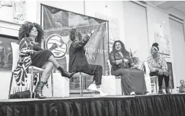  ?? EMIR LAKE PHOTOGRAPH­Y/PROVIDED BY WILMINGTON PUBLIC LIBRARY ?? Entertaine­rs (from left) Kim Fields, Kym Whitley, Kim Coles and Kim Wayans attend the original “Kims of Comedy” event at Wilmington Public Library on Oct. 27.