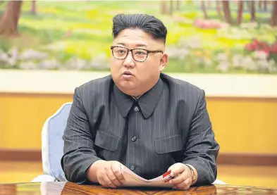  ?? Picture: AP. ?? North Korea’s leader Kim Jong Un.