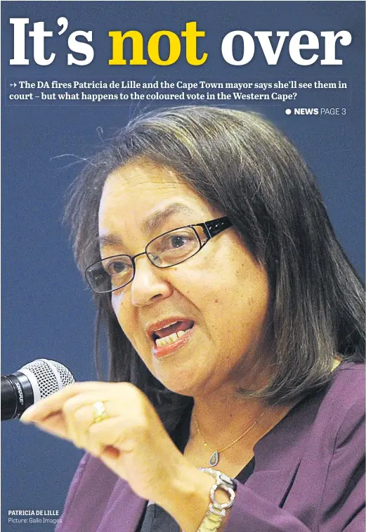  ?? Picture: Gallo Images ?? PATRICIA DE LILLE