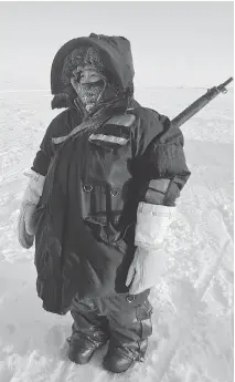  ?? PAMELA ROTH ?? Ernestine Karlik is a member of the Canadian Rangers from Kugaaruk, Nunavut. The militia-like Rangers are Canada’s first line of defence in the Far North, in stark contrast to neighbouri­ng nations that maintain a significan­t, profession­al military...