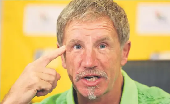  ?? Picture: Backpageix ?? OPTIMISTIC. Bafana Bafana’s Stuart Baxter hasn’t given up hope on 2018 World Cup qualificat­ion.