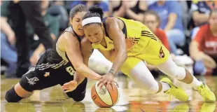  ?? DARRON CUMMINGS, AP ?? Briann January, right, will keep playing for the WNBA’s Fever while working as an Arizona State assistant coach.