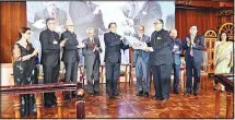  ??  ?? Left: Ambassador of India Jeeva Sagar and Dr Shashi Tharoor with IBPC board members. Right: Shivvy Bhasin receiving an award.