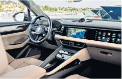  ?? ?? iThe interior is the usual understate­d Porsche fare, with the touchscree­n neatly integrated rather than plonked on top of the facia