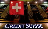  ?? — Reuters ?? Credit Suisse is still preparing to sell 20-30 per cent of its Swiss business in an initial public offering.