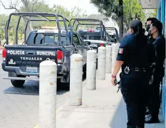  ?? ORTIZ ?? Al lugar arribaron elementos de la Policía Municipal/gustavo