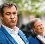  ?? Foto: Kay Nietfeld, dpa ?? „Kanzlerkan­didat der Herzen“und Kanzlerkan­didat: Markus Söder und Armin Laschet.