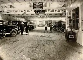  ?? COURTESY OF MARIN HISTORY MUSEUM ?? Ross Garage was a cornerston­e of the downtown Ross business district.
