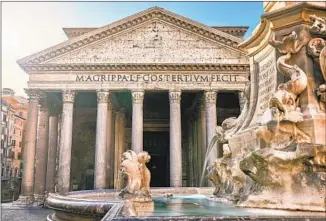  ?? Giulio_dgr Getty Images ?? THE FOUNTAIN in the Piazza della Rotonda in Rome with the Pantheon in the background.