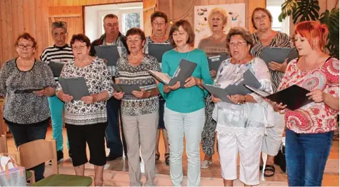  ?? Foto: Katrin Reif ?? Jeden Donnerstag treffen sich im evangelisc­hen Gemeindeha­us in Dillingen die Frauen des Singkreise­s der Deutschen aus Russland.