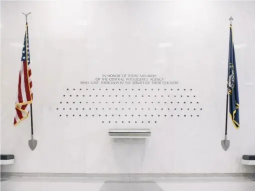  ?? (Lexey Swall/Grain for Newsweek) ?? Memorial Wall, in the lobby of the CIA in McLean, Virginia, has 117 stars, honouring the agency officers who’ve died in the field