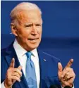  ?? Foto: Susan Walsh, dpa ?? Joe Biden, der gewählte Präsident, nä‰ hert sich dem Ziel.