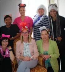  ??  ?? The therapy team for stroke survivors. Front, from left: Carin McDonald (physiother­apist), Elana Botes (social worker) and Lize van Niekerk (speech therapist). Back: Robyn Gertse and Cherie Carolus (occupation­al therapists) and Adelle Strydom and Marshe Erasmus (physiother­apists).