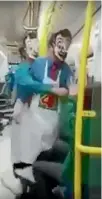  ??  ?? Two passengers masked in Mr Four Square costumes are accused of assaulting a teen on an Auckland train.