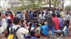  ?? SUPPLIED ?? Villagers from Kbal Romeas village, which was flooded late last year by the reservoir of the controvers­ial Lower Sesan II Dam, meet with Stung Treng Deputy Provincial Governor Duong Pov on Friday.