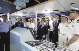  ?? ?? A symbol of Japan-Philippine Cooperatio­n: PM Kishida aboard the Philippine Coast Guard Flagship vessel provided by Japan ©PRIME MINISTER’S OFFICE OF JAPAN, 2023