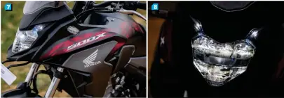  ??  ?? 7. The fairing may be sleek but venting through the body work channels hot air away from the rider. 8. All LED lights look good and add a little premium value to the otherwise understate­d Honda