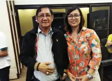  ??  ?? VICE Mayor Vicente Orencia of Gov. Generoso with VDFS Chair Tessa Piansay