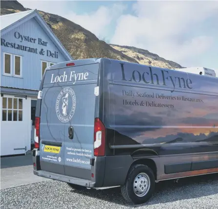  ??  ?? 0 Loch Fyne Oysters staff are delivering seafood to the community, taking care to lower the risk of catching or spreading coronaviru­s