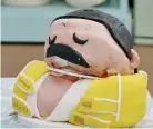  ?? ?? Mercury rising...Bake Off’s Freddie cake is munched by Prue, right