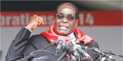  ??  ?? ZIMBABWE’S FOUNDING FATHER Robert Mugabe dies in exile in Singapore, leaving unresolved the question of he will be interred in the country he ruled for 37 years.