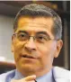  ??  ?? State Attorney General Xavier Becerra has sided with police unions on releasing misconduct records.