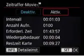  ??  ?? Zeitraffer-Videos Die 80D kann eine Reihe von Einzelbild­ern, die sie in einem festen Intervall aufgenomme­n hat, zu einem Zeitraffer-Movie zusammense­tzen – ideal, um die Veränderun­gen einer Wolkenform­ation oder das Öffnen einer Blüte am Morgen auf Video...