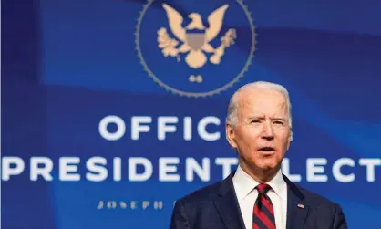  ?? Photograph: Joshua Roberts/Getty Images ?? President-elect Joe Biden.