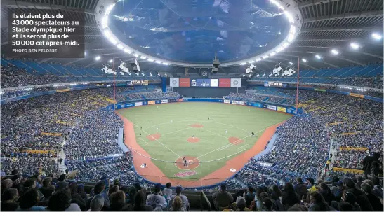  ??  ?? Ils étaient plus de 43 000 spectateur­s au Stade olympique hier et ils seront plus de 50 000 cet après-midi.