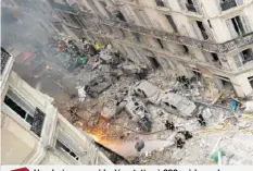  ?? –AFP ?? L’explosion a semé la dévastatio­n à 200 m à la ronde. Des images de l’accident et des secours à voir sur notre app.
