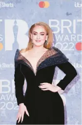  ?? GARETH CATTERMOLE/GETTY ?? Adele, seen Feb. 2, has curated an all-female lineup for her upcoming shows in London.