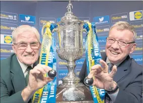  ??  ?? SILVER SERVICE: Bertie Auld (left) and Alex Smith made the draw