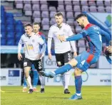  ??  ?? Penalty blow Ayr fall 2-1 behind