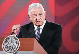  ?? ?? MEXICANO. El presidente Andrés Manuel López Obrador estará en Honduras mañana para dialogar con Xiomara Castro.