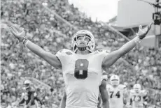  ?? BUTCH DILL/GETTY IMAGES ?? Hurricanes wide receiver Braxton Berrios: “We can’t stop working because we got that win” over Florida State.