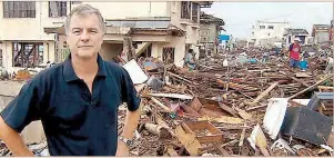  ??  ?? File photo shows CNN anchor and correspond­ent Andrew Stevens, who witnessed Yolanda’s fury and the destructio­n left by the super typhoon in November 2013.