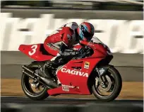  ??  ?? ABOVE LEFT: The bike accelerate­d faster than anything I have ridden, including all of the World Superbikes.