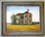  ?? SUBMITTED PHOTO ?? Oil on canvas by Christophe­r Denise. “Twin Oaks” is framed in an artist-made frame of reclaimed wood from a North Carolina plantation house.