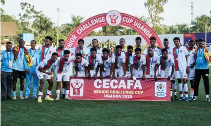  ?? Photograph: Darren McKinstry/Alamy ?? Eritrea at the Cecafa Cup in 2019 in Uganda. Seven players went missing after helping Eritrea reach the final and remain in hiding.