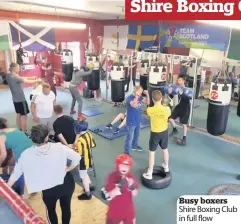  ??  ?? Busy boxers Shire Boxing Club in full flow