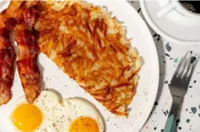 ?? Laura Chase de Formigny/Washington Post ?? Shredded hash browns are particular­ly delightful for breakfast or brunch.