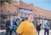  ?? ROBERTO E. ROSALES/JOURNAL ?? Pastor Chuck Aragon of the God’s Warehouse ministry said it’s a “dream come true” to have the city of Albuquerqu­e provide shuttle service from his East Central ministry to the West Side shelter.