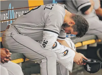  ?? | PAUL SANCYA/ AP ?? White Sox starter Miguel Gonzalez was rocked for 10 hits, including three homers, and six runs in his six- inning stint.