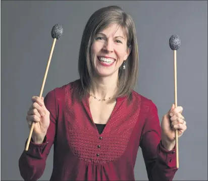  ?? PHOTO COURTESY OF THE PHILADELPH­IA ORCHESTRA ?? Percussion­ist Angela Nelson of Media and the Philadelph­ia Orchestra hosts Opening Night Sept. 30.