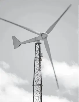  ?? [PHOTO PROVIDED] ?? Norman-based Bergey Windpower Co. expects early next year to begin delivering its new 15-kilowatt turbines, which produce twice the power as its current 10-kilowatt units for about 10 percent more in cost.