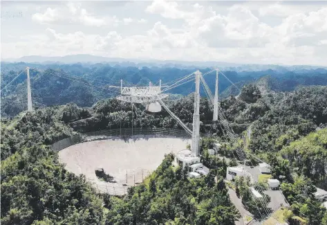  ?? archivo / efe / observator­io de arecibo ?? El radioteles­copio de Arecibo colapsó el 1 de diciembre de 2020, lo que representó una gran pérdida para la comunidad científica estadounid­ense.