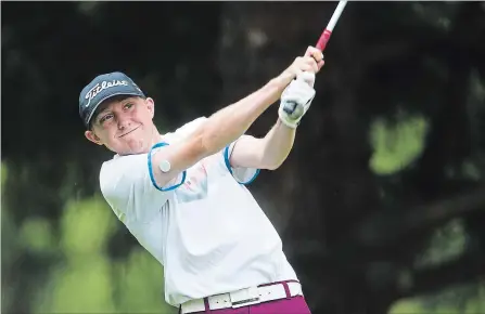  ?? JULIE JOCSAK
THE ST. CATHARINES STANDARD ?? Ethan Siebert of Lookout Point Country Club used home-course knowledge to his advantage at a Niagara District Junior Golf Tour stop Monday.