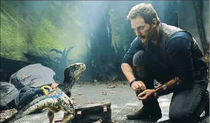  ?? UNIVERSAL PICTURES ?? Chris Pratt en una escena de Jurassic world: El reino caído