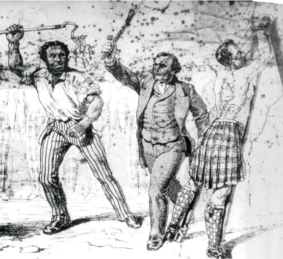  ??  ?? Cartoon showing Peter McLagan versus.John Pender, his rival in the 1868 General Election